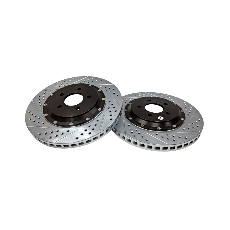Ford Mustang Brake Rotors (2) - Front - Baer Brakes - Eradispeed+1 SDZ 2-Piece Slotted/Drilled - Black - `05-`14